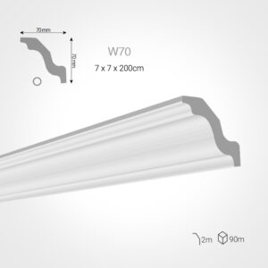 Moldura interior modelo W70 de 70 mm (CAJA 90 MT/L)